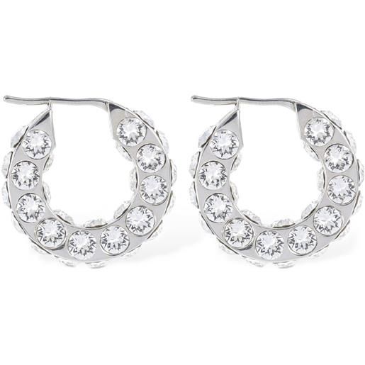 AMINA MUADDI jahleel small crystal hoop earrings