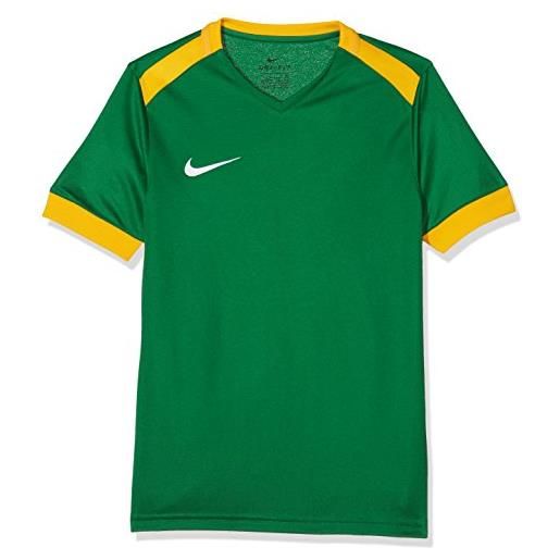 Nike park derby ii short sleeve jersey, maglia maniche corte unisex-adulto, pino verde/universita 'oro/bianco, xs