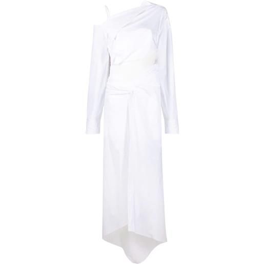 Off-White abito monospalla asimmetrico - bianco
