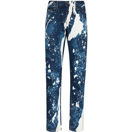 Palm Angels jeans slim galaxy dye - blu