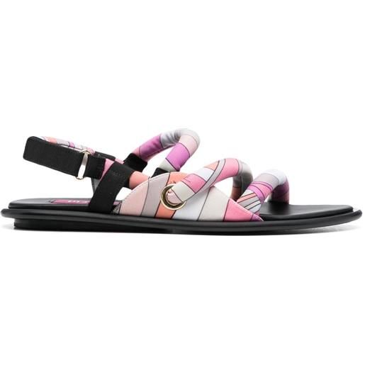 PUCCI sandali con stampa marmo - rosa