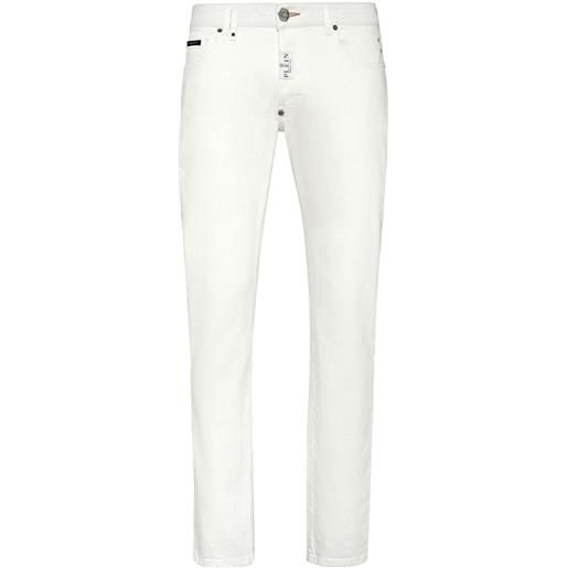 Philipp Plein jeans skinny a vita bassa - bianco