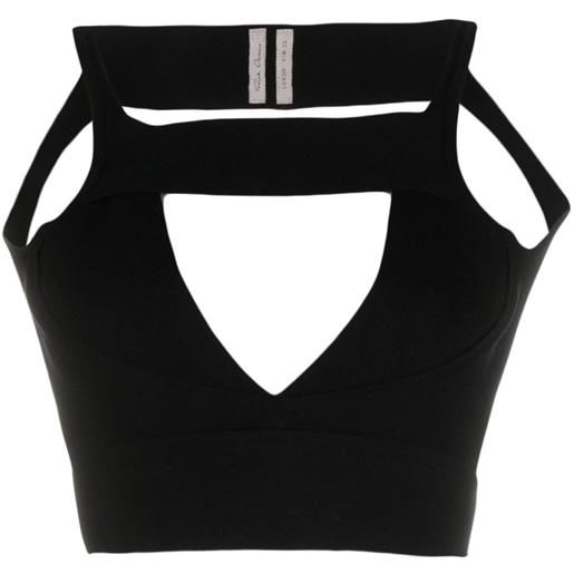 Rick Owens top con cut-out - nero
