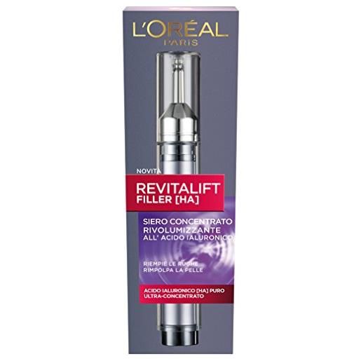 L'Oréal Paris revitalift filler siero antirughe rivolumizzante con acido ialuronico ultra-concentrato, 30 ml