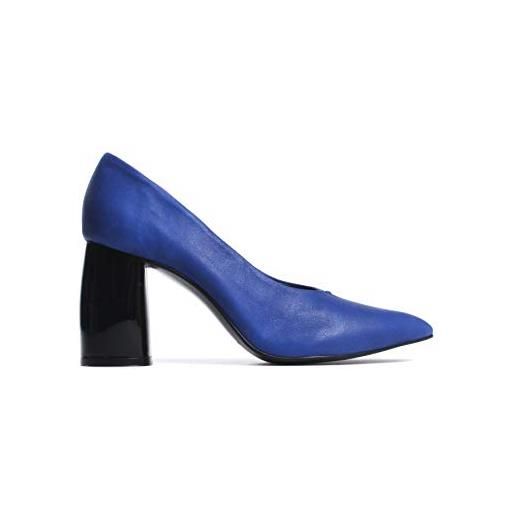 L'Intervalle adelaide blue leather, scarpe per uniforme donna, azul, 40 eu