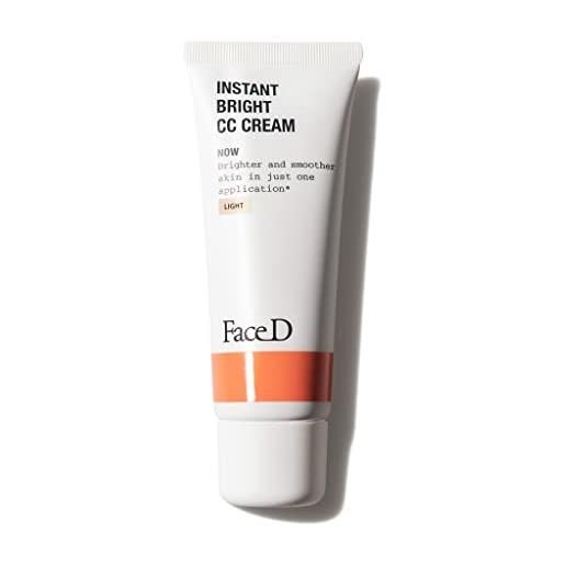 FaceD face d - cc cream, crema corretrice del colore con acido ialuronico e spf 20, light, 40 ml