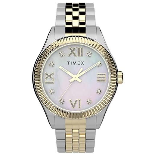 Timex orologio analogico al quarzo donna con cinturino in acciaio inossidabile tw2v45600vq