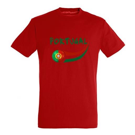 Supportershop - maglietta portogallo bambino ragazzo, rosso, fr: 2 xl (dimensioni produttore: 12 anni)