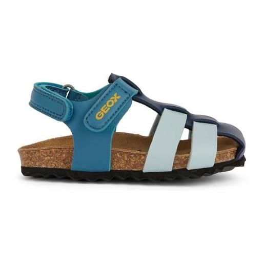 Geox b sandal chalki boy, bimbo 0-24, giallo ocra, 21 eu