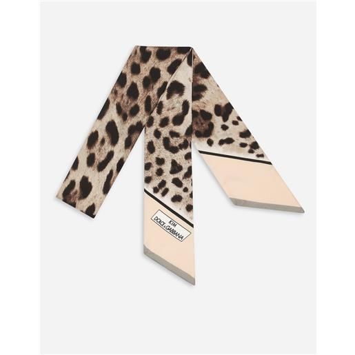 Dolce & Gabbana bandeau in twill stampa leopardo