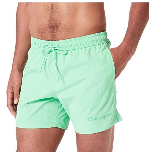 Champion legacy beachshorts ac tonal small logo costume a pantaloncino, verde menta, xl uomo