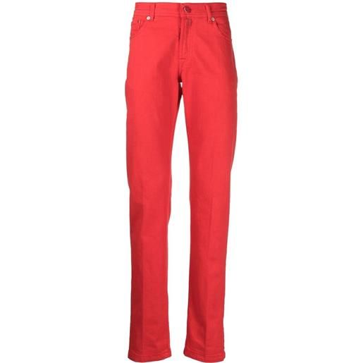 Kiton jeans dritti - rosso