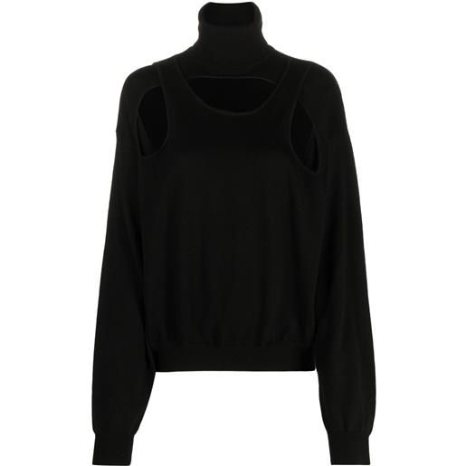 Coperni maglione a collo alto con cut-out - nero
