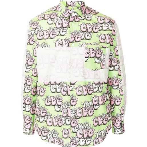 Comme Des Garçons Shirt camicia con stampa - verde