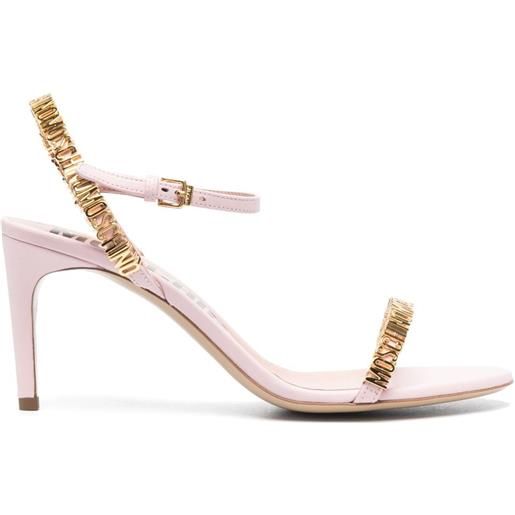 Moschino sandali con logo 80mm - rosa