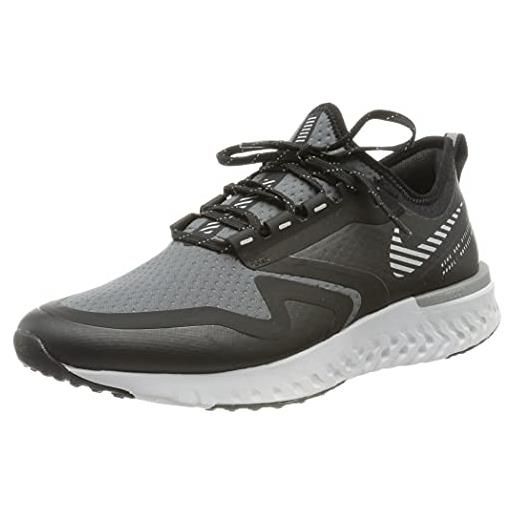 Nike odyssey react 2 shield, scarpe da running donna, nero (black/metallic silver-cool gre 003), 35.5 eu