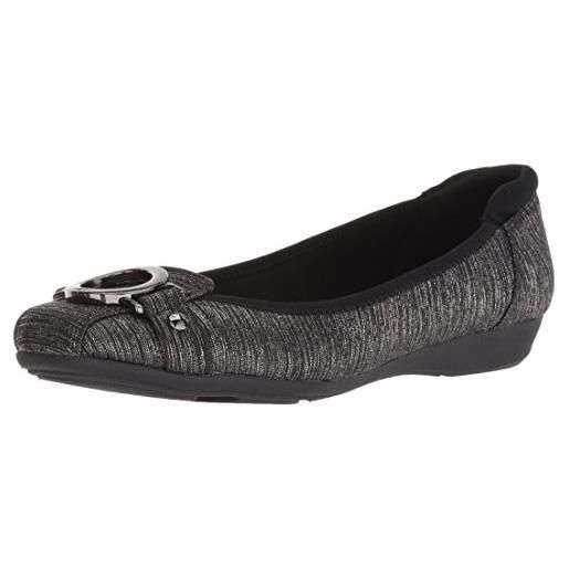 Anne Klein umeko ballerine, donna, tessuto nero multi, 39 eu