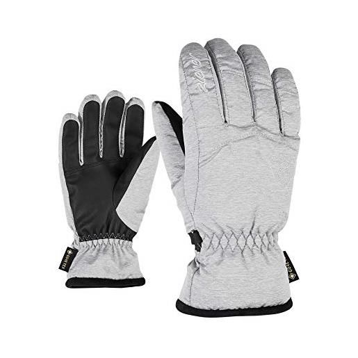 Ziener gloves karri - guanti da sci gore tex da donna, donna, 801162, mélange chiaro, 6.5