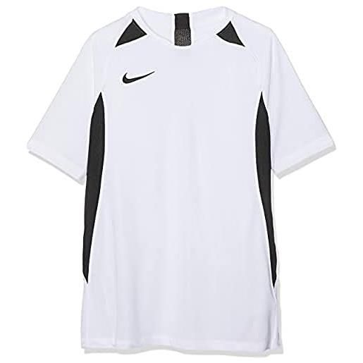 Nike legend, maglia da calcio a manica corta unisex-bambini, bianco/nero/nero/nero, xs