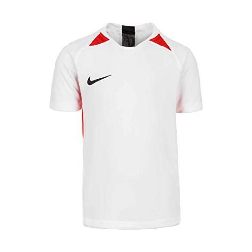 Nike legend, maglia da calcio a manica corta unisex-bambini, bianco/nero/nero/nero, xs