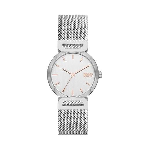 DKNY orologio downtown d da donna, movimento a tre lancette, cassa in acciaio inossidabile 34 mm con bracciale in acciaio inossidabile, ny6623