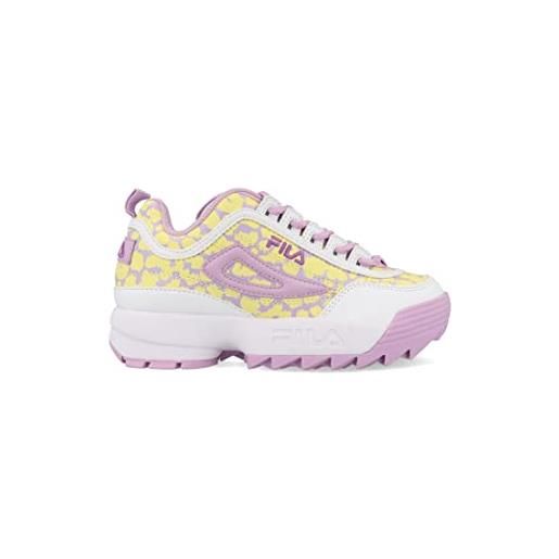 Fila disruptor f teens, sneaker bambine e ragazze, white pink lemonade, 37 eu