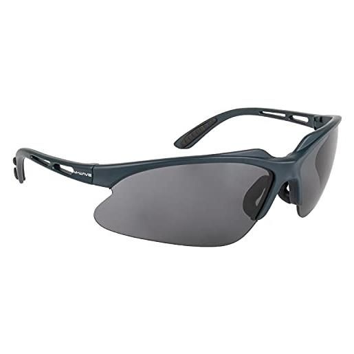 M-Wave rayon flexi 4, occhiali da sole unisex adulto, blu scuro opaco, taglia unica