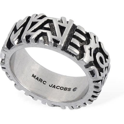 MARC JACOBS anello con monogramma inciso