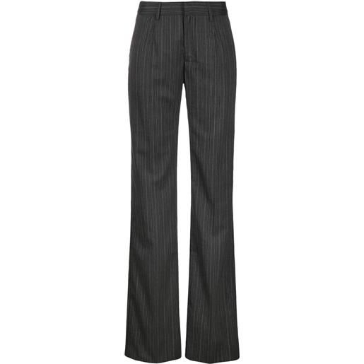 Alessandra Rich pantaloni sartoriali gessati - grigio