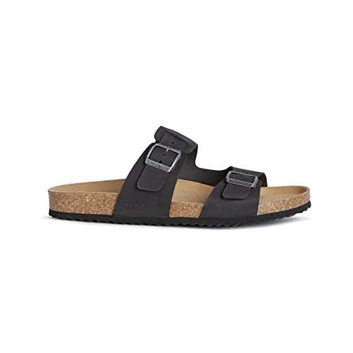 Geox u sandal ghita b, sandali uomo, nero (c9999 black), 44 eu