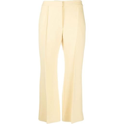 Jil Sander pantaloni crop svasati - giallo