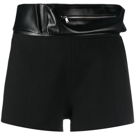 Jil Sander shorts con zip - nero