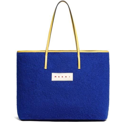 Marni borsa shopper reversibile - blu