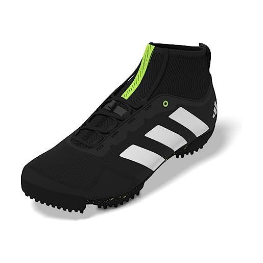 adidas the gravel shoe 2.0, shoes-low (non football) unisex-adulto, core black/ftwr white/lucid lemon, 49 1/3 eu