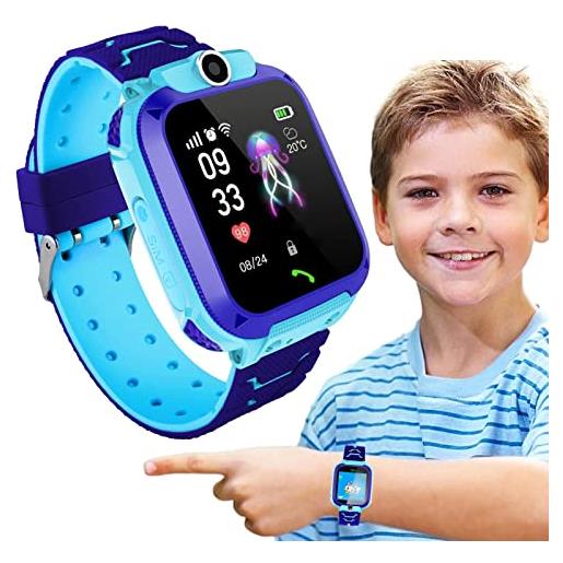 Firulab orologio intelligente per bambini | smartwatch con fotocamera per bambini con chiamata resistente all'acqua - hd touch screen gps tracker orologio per ragazzi ragazze, alternativa smartphone