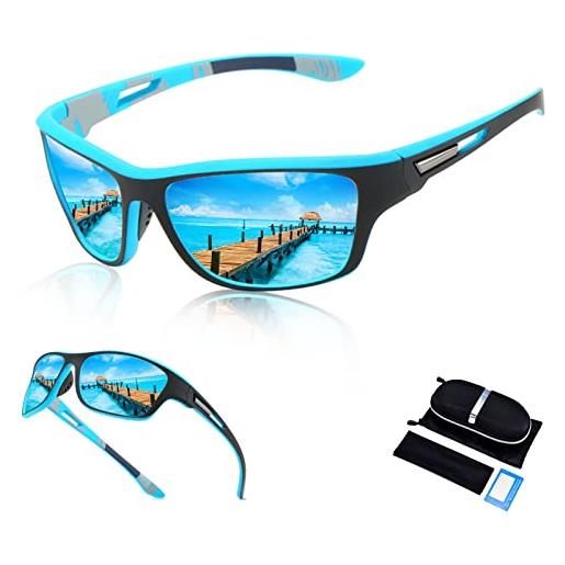 Queerelele occhiali da sole polarizzati per uomo donna/cool fishing golf biking guida pesca arrampicata sport all'aperto occhiali da sole 100% uv400