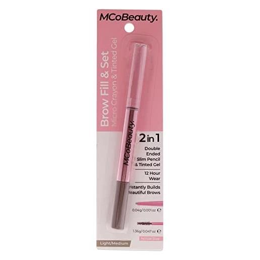 MCoBeauty brow fill and set - light medium for women 0,048 oz eyebrow