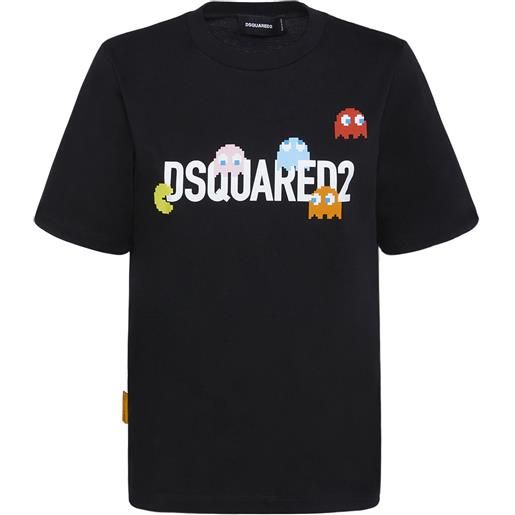 DSQUARED2 t-shirt pac-man in jersey di cotone con logo