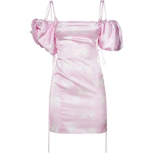 JACQUEMUS vestito midi la mini robe chouchou in raso