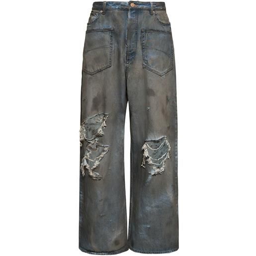 BALENCIAGA jeans baggy fit in cotone distressed
