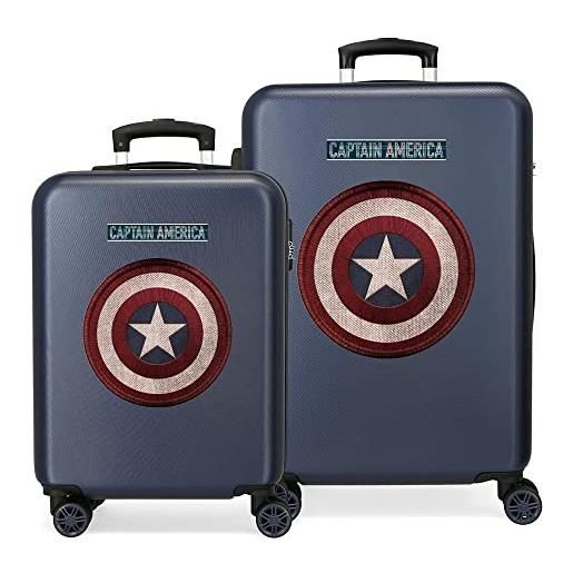 Marvel captain america valigia 55/68 cms azul