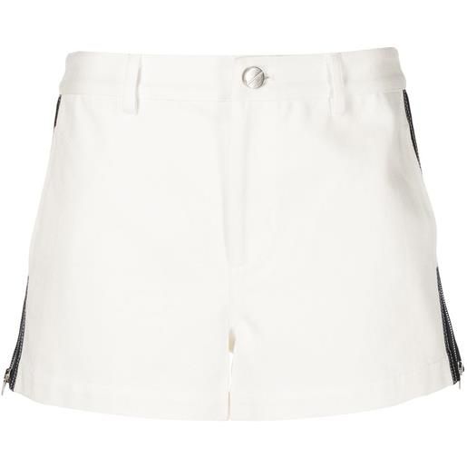 Monse shorts denim con zip laterale - bianco