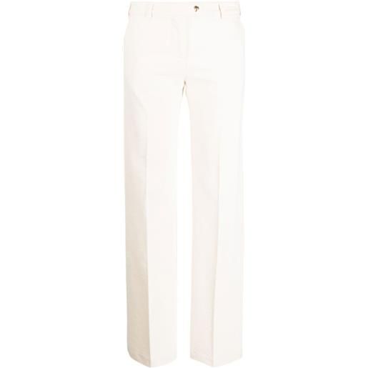 Palm Angels jeans svasati con placca logo - bianco