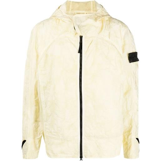 Stone Island Shadow Project giacca con effetto stropicciato - giallo