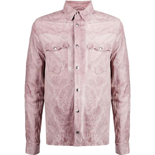 Giorgio Brato giacca con effetto vissuto - rosa
