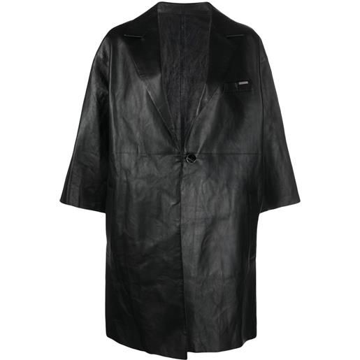 Drome giacca monopetto in pelle - nero