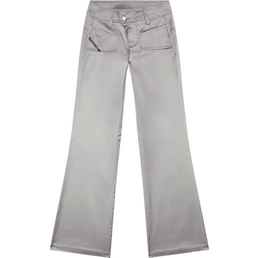 Diesel pantaloni p-stell svasati a vita bassa - grigio