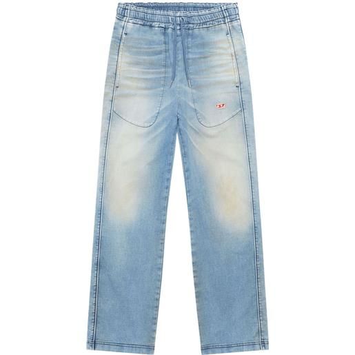 Diesel jeans d-martians track 068fk a gamba ampia - blu