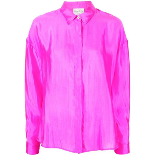 Forte Forte camicia con chiusura nascosta - rosa