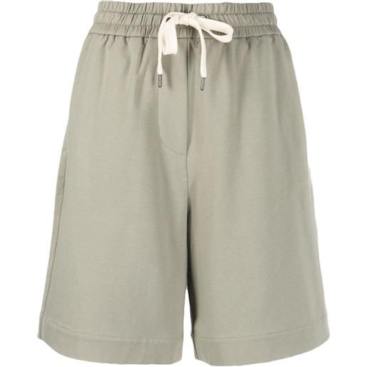 Brunello Cucinelli shorts a vita alta - verde